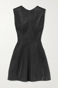 Sentiment Metallic Crepe Mini Dress - Black