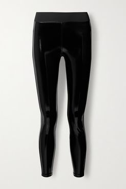 Downtown Coated Stretch Leggings - Black