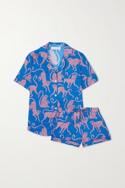 Chango Printed Organic Cotton Pajama Set - Blue