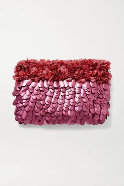 Mazzy Embellished Tulle Clutch - Pink