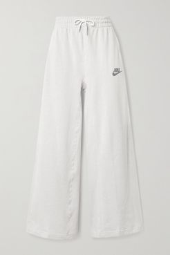 Sportswear Cotton-blend Jersey Wide-leg Track Pants - Off-white