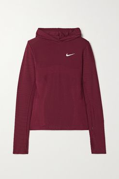 Textured Dri-fit Hoodie - Claret