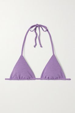 Net Sustain Rae Striped Bikini Top - Purple