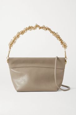 Leather Tote - Taupe
