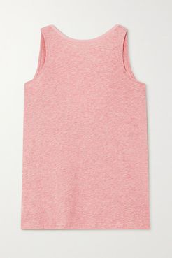 Cassie Mélange Pima Cotton-jersey Tank - Pink