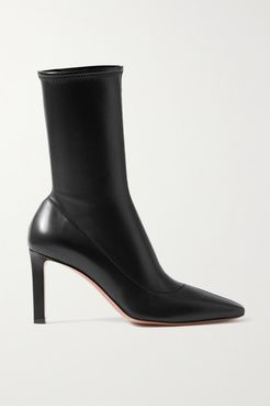 Hannah Leather Ankle Boots - Black