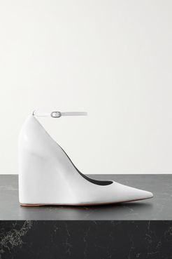 Pernille Leather Wedge Pumps - White