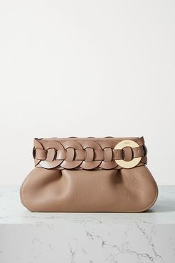 Darryl Braided Textured-leather Clutch - Sand
