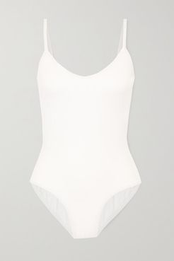 Net Sustain Crinkled Swimsuit - Off-white
