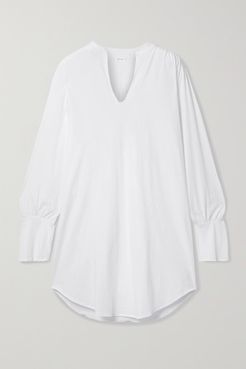 Net Sustain Kyla Organic Pima Cotton-jersey Pajama Top - White