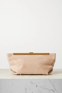 Aimee Suede Clutch - Off-white