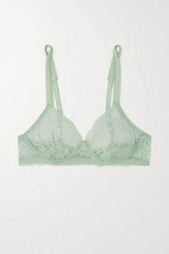 Good Vibrations Stretch-lace Soft-cup Bra - Green