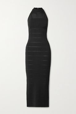 Bandage Halterneck Gown - Black