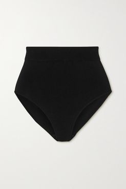 X Petra Flannery Conway Stretch-knit Briefs - Black