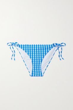 Net Sustain Zala Stretch-jacquard Bikini Briefs - Blue