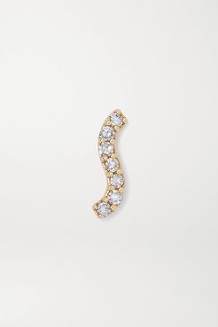 Wave Gold Diamond Earring
