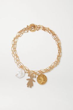 Gold-tone Pearl Necklace
