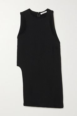 Ragini Asymmetric Crepe Top - Black