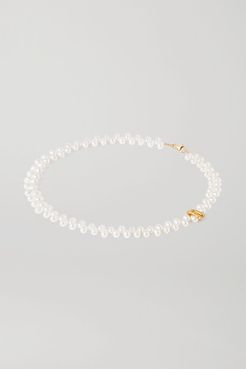 La Calliope Gold-plated Pearl Necklace