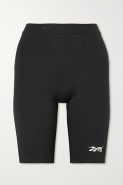 Printed Stretch Shorts - Black