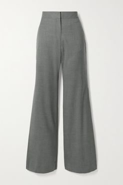 Irene Wool-blend Flared Pants - Anthracite