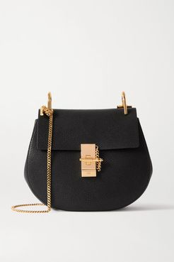 Drew Textured-leather Shoulder Bag - Black