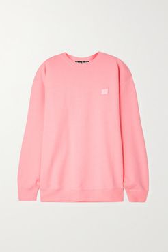 Net Sustain Forba Face Oversized Appliquéd Organic Cotton-jersey Sweatshirt - Blush