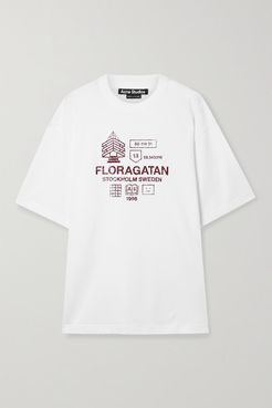 Net Sustain Oversized Printed Organic Cotton-jersey T-shirt - White