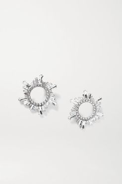 Begum Silver-tone Crystal Earrings