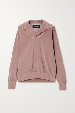 Cotton-blend Velour Sweatshirt - Antique rose