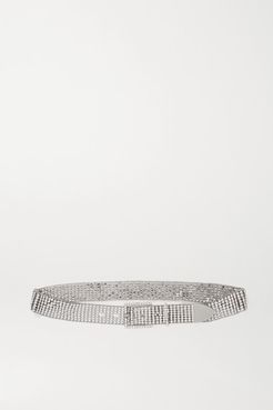 Joia Crystal-embellished Silver-tone Belt
