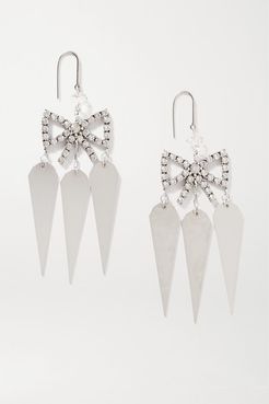 Silver-tone Crystal Earrings