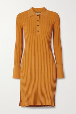 Ribbed-knit Tunic - Saffron