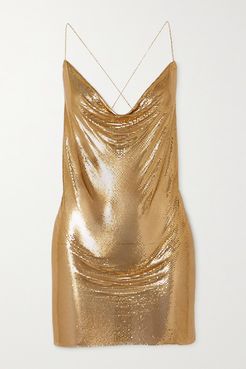 Zuri Open-back Chainmail Mini Dress - Gold