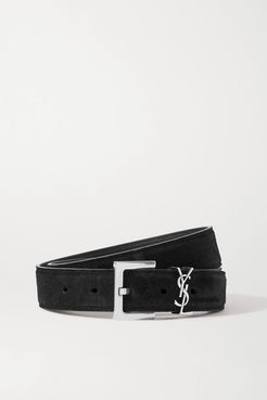 Monogramme Suede Belt - Black