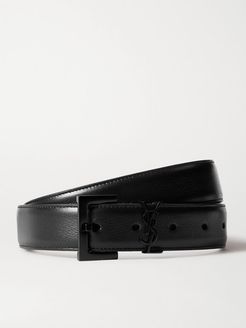 Embellished Leather Belt - Black