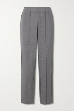 Hanley Mélange Cotton-blend Jersey Track Pants - Dark gray