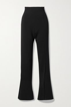 Crepe Flared Pants - Black