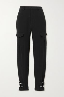 Skunk Suit Buckled Woven Cargo Pants - Black
