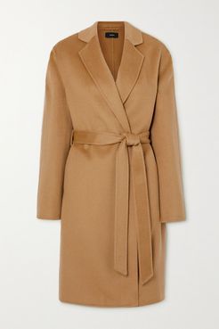 Cenda Belted Wool And Cashmere-blend Coat - Camel