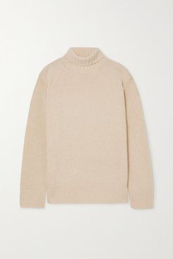 Oversized Cashmere Turtleneck Sweater - Ivory