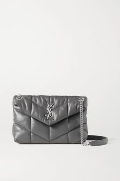 Loulou Puffer Small Quilted Leather Shoulder Bag - Dark gray