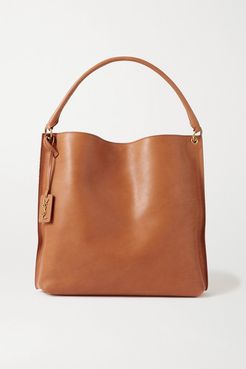 Tag Leather Tote - Tan