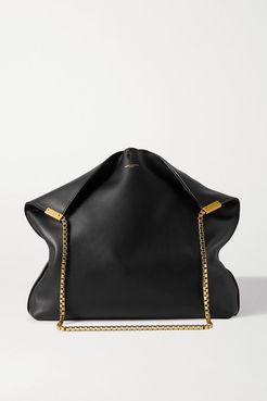 Suzanne Medium Leather Shoulder Bag - Black