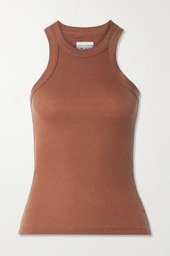 The Rivington Ribbed Stretch-tencel Lyocell Tank - Brick