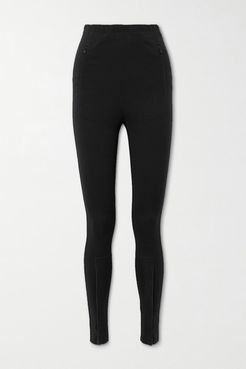 WARDROBE. NYC - Zip-detailed Stretch-jersey Leggings - Black