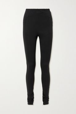 WARDROBE. NYC - Zip-detailed Stretch-jersey Leggings - Black