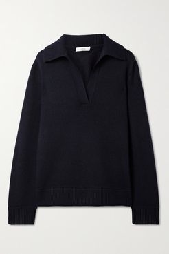 Wool And Cashmere-blend Sweater - Midnight blue