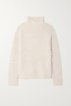 Wool, Cashmere And Silk-blend Bouclé Sweater - Beige