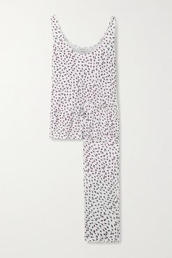 Nora Floral-print Stretch-modal Pajama Set - White